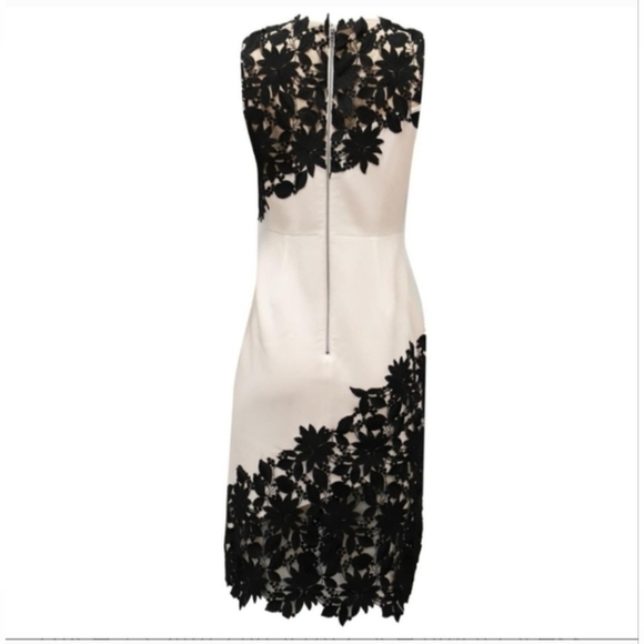 Alice + olivia margy white floral lace  sleevesless midi dress size 2 - Picture 9 of 11